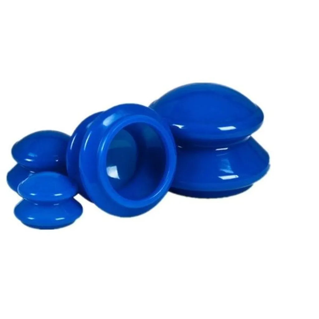 Schröpfköpfe für Ganzkörpermassage 4er Pack (L-XS) Blau